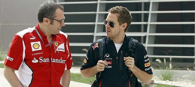 Stefano Domenicali y Sebastian Vettel juntos