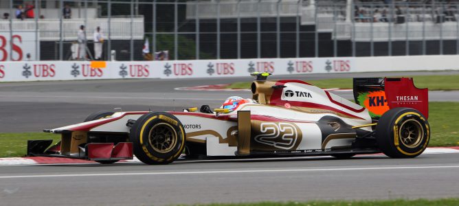 Narain Karthikeyan durante el Gp de Canadá 2012