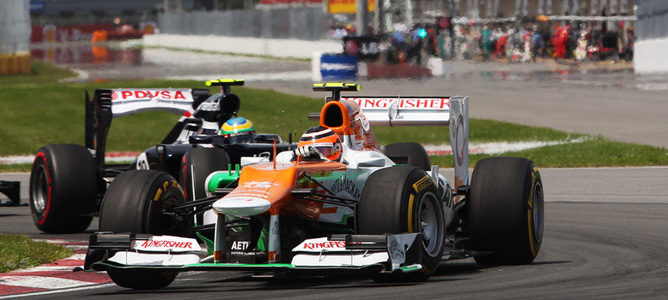 Un Force India en el GP de Canadá