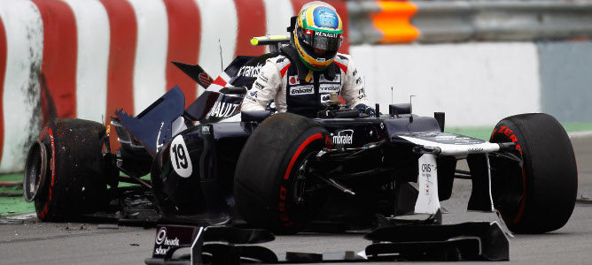 Accidente de Bruno Senna en Montreal 2012