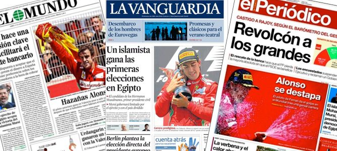 Fernando Alonso en la prensa