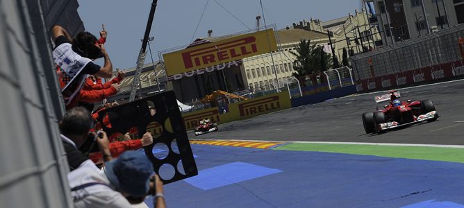 Fernando Alonso en Valencia 2012