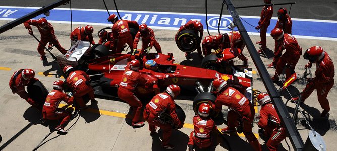 Pit stop de Fernando Alonso