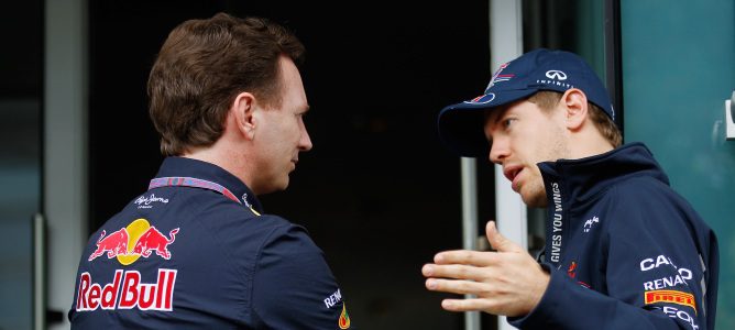 Christian Horner y Sebastian Vettel