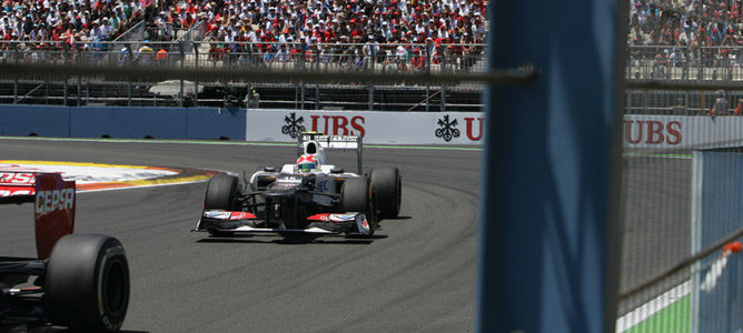 Sergio Pérez en el GP de Europa 2012