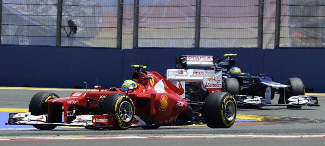 Felipe Massa en el GP de Europa 2012