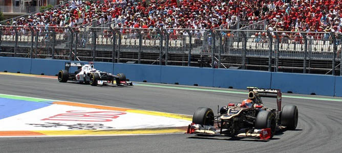 Romain Grosjean en el GP de Europa 2012