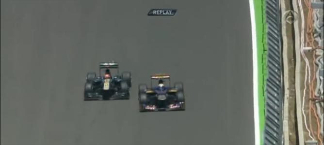 Maniobra entre Vergne y Kovalainen