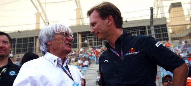 Christian Horner y Bernie Ecclestone