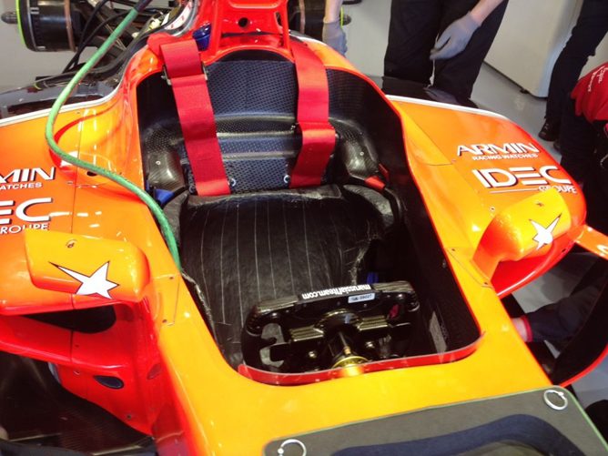 Marussia's car at Silvertsone 2012