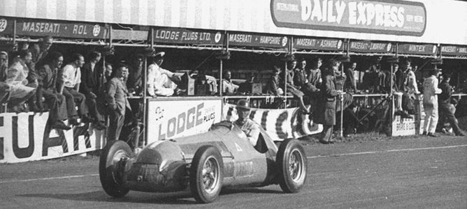 Giuseppe Farina en 1950 en Silverstone