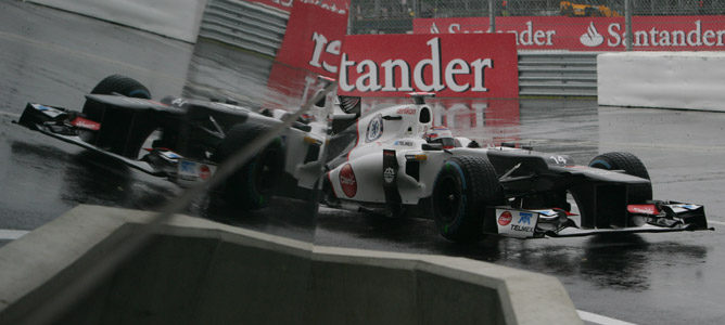 Kamui Kobayashi rueda en Silverstone