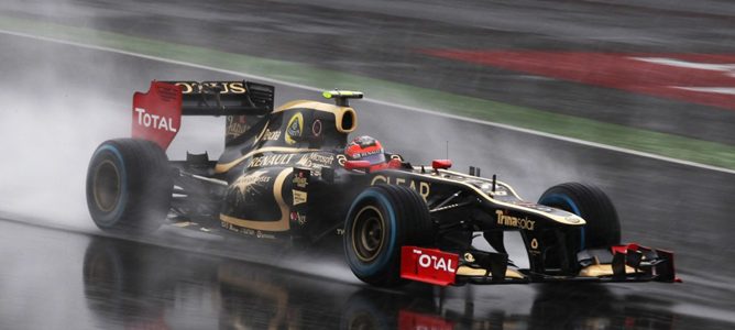 Romain Grosjean at Silverstone 2012