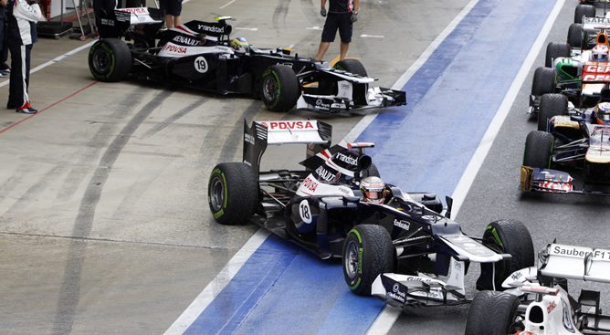 Pastor Maldonado at Silverstone 2012