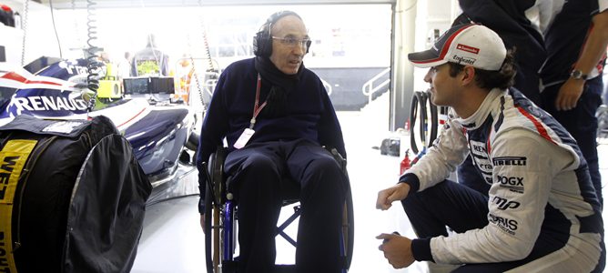Frank Williams and Bruno Senna at Silverstone 2012