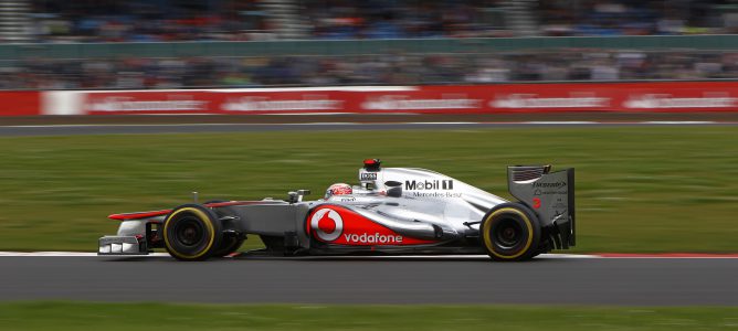 Jenson Button en Silverstone