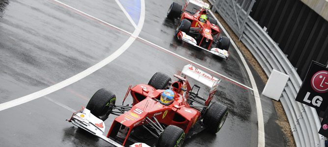 Fernando Alonso and Felipe Massa at Silverstone 2012