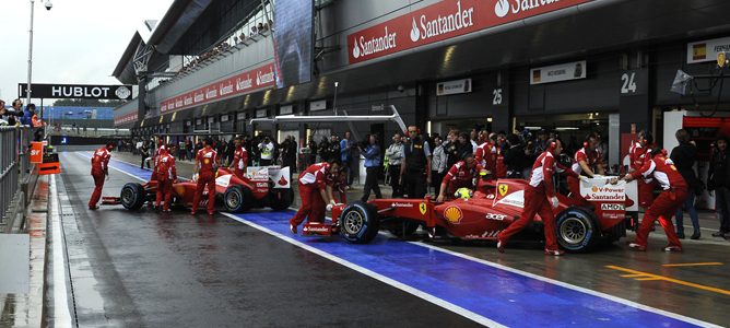 Fernando Alonso and Felipe Massa at Silverstone 2012