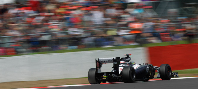 Pastor Maldonado durante el GP de Gran Bretaña 2012