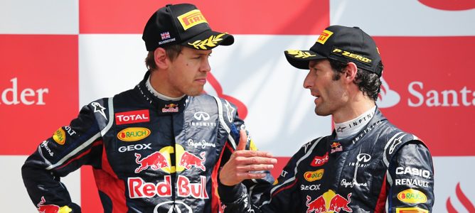 Sebastian Vettel y Mark Webber en Red Bull
