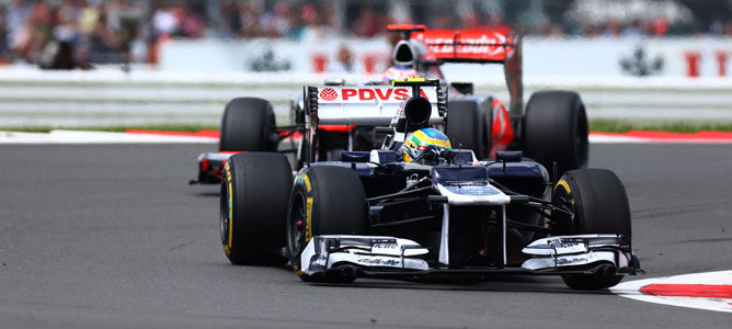 Un Williams sobre el asfalto de Silverstone