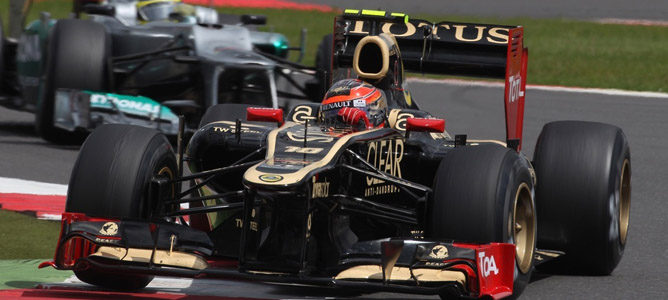 Romain Grosjean durante el GP de Gran Bretaña 2012