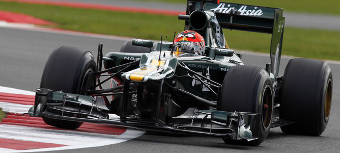 Heikki Kovalainen en el circuito de Silverstone