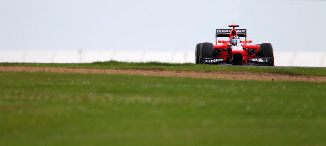 Timo Glock en Silverstone