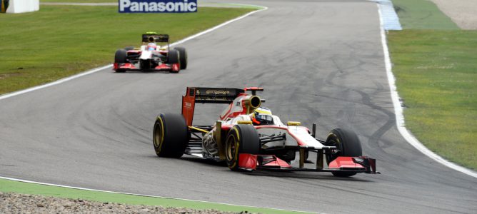 Los dos HRT en Hockenheim