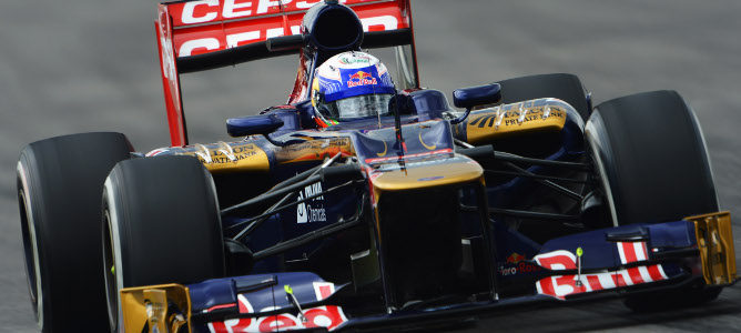 Daniel Ricciardo con su Toro Rosso en el Gran Premio de Alemania