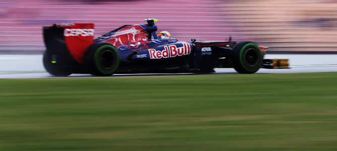 Jean Eric Vergne con neumaticos intermedios en los entrenamientos del Gran Premio de Alemania