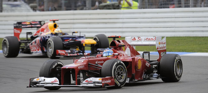 Un Ferrari en el circuito de Hockenheim