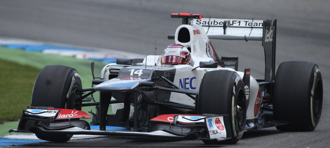 Un Sauber en el circuito de Hockenheim