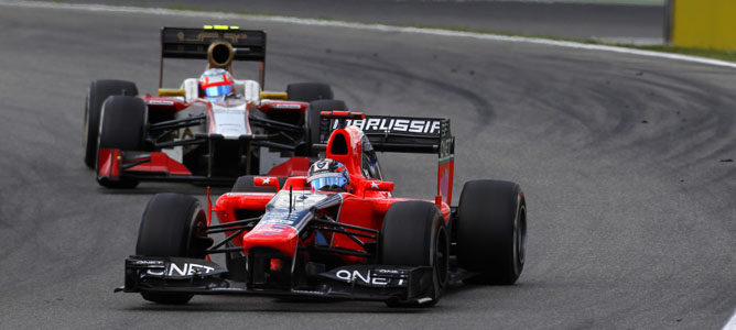 Un Marussia en el circuito de Hockenheim