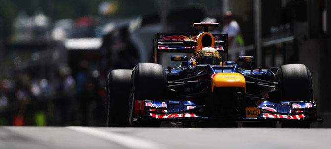 Sebastian Vettel en Hungaroring con su RB8