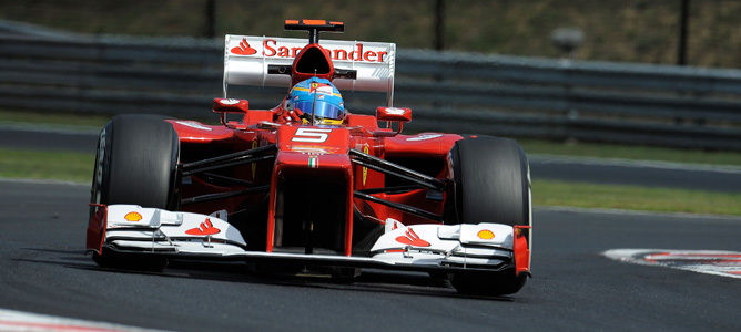 Fernando Alonso en los libres del GP de Hungría 2012