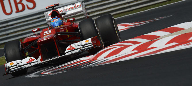 Fernando Alonso en la clasificación del GP de Hungría 2012