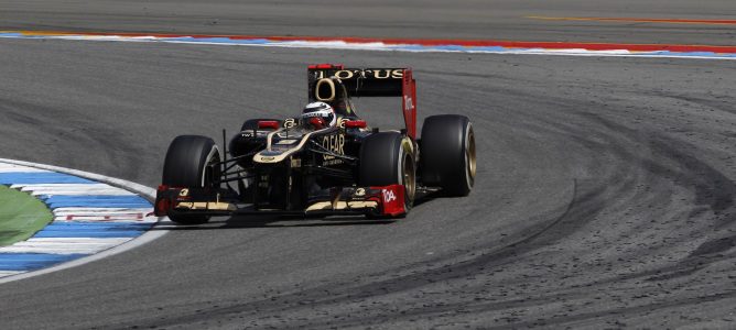 Kimi Räikkönen en su E20 durante el GP de Hungría 2012