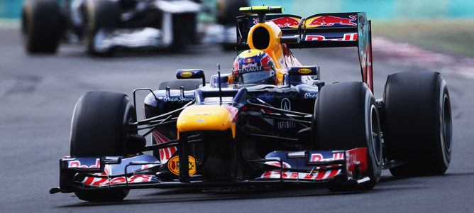 Mark Webber rodando en Hungaroring