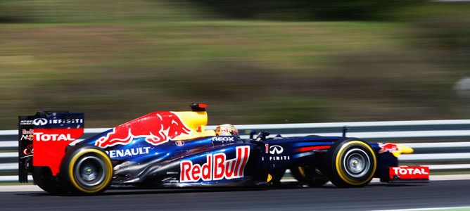 Sebastian Vettel en la pista de Hungaroring