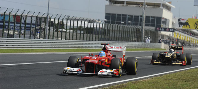 Fernando Alonso en la pista de Hungaroring