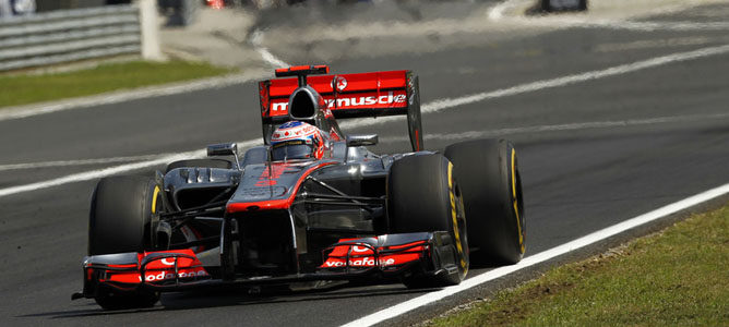 Jenson Button en la pista de Hungaroring