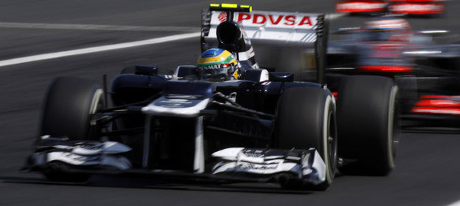 Bruno Senna en la pista de Hungaroring