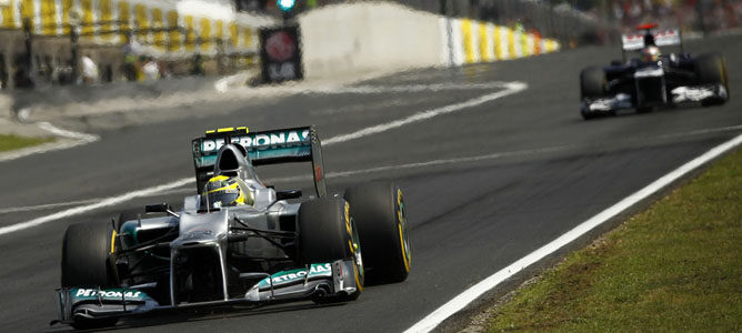 Nico Rosberg en la pista de Hungaroring