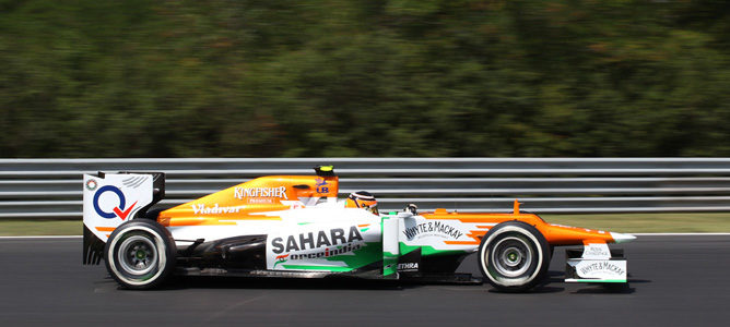 Nico Hulkenberg en la pista de Hungaroring