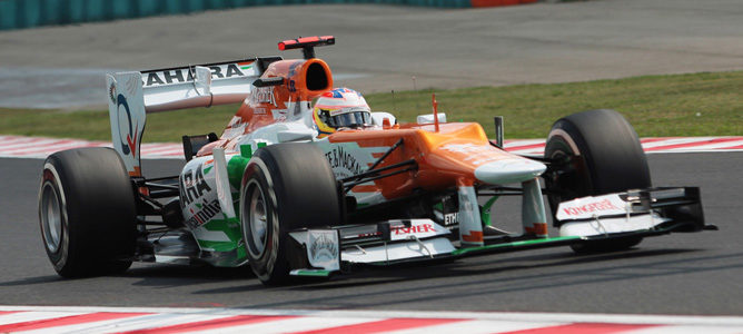 Paul di Resta en la pista de Hungaroring