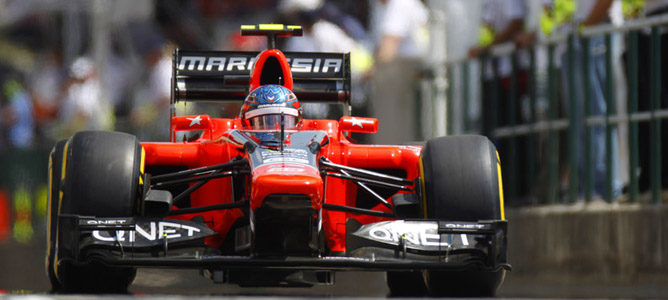 Charles Pic en la pista de Hungaroring