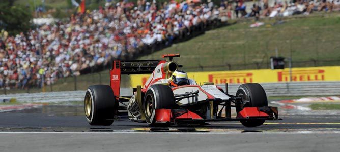 Pedro de la Rosa en la pista de Hungaroring