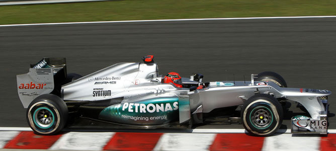 Michael Schumacher en la pista de Hungaroring