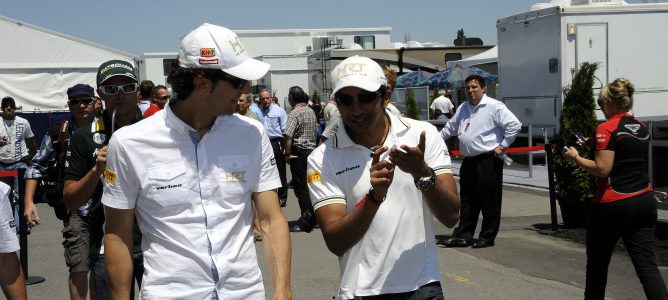 Pedro de la Rosa y Narain Karthikeyan